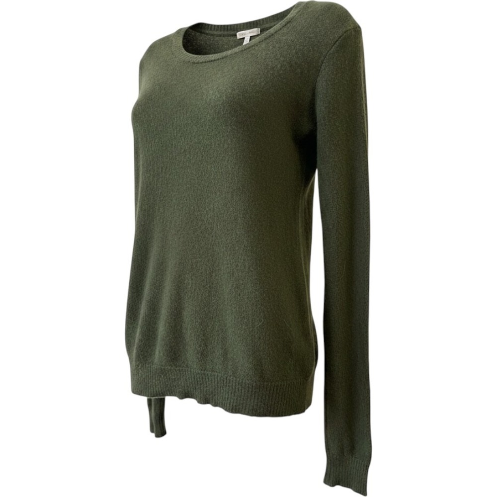 Private 0204 Cashmere Sweater Womens 3 Olive Green Crew Neck Long Sleeve Italy